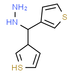 ChemSpider 2D Image | [3-thienyl(3H-thiophen-3-yl)methyl]hydrazine | C9H11N2S2