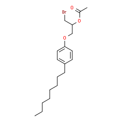 ChemSpider 2D Image | 1-Bromo-3-(4-octylphenoxy)-2-propanyl acetate | C19H29BrO3