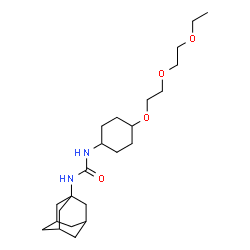 ChemSpider 2D Image | 1-Adamantan-1-yl-3-{4-[2-(2-ethoxyethoxy)ethoxy]cyclohexyl}urea | C23H40N2O4