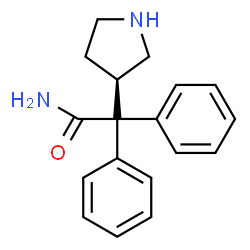 ChemSpider 2D Image | 2,2-Diphenyl-2-[(3R)-3-pyrrolidinyl]acetamide | C18H20N2O