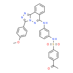 ChemSpider 2D Image | 4-Acetyl-N-(3-{[3-(4-methoxyphenyl)[1,2,4]triazolo[3,4-a]phthalazin-6-yl]amino}phenyl)benzenesulfonamide | C30H24N6O4S