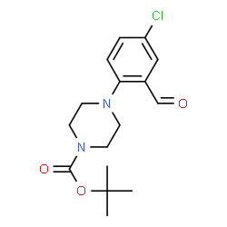 ChemSpider 2D Image | 2-Methyl-2-propanyl 4-(4-chloro-2-formylphenyl)-1-piperazinecarboxylate | C16H21ClN2O3