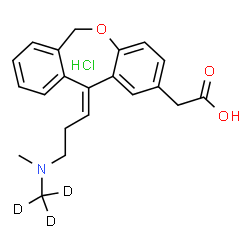 ChemSpider 2D Image | Olopatadine-d3 (hydrochloride) | C21H21D3ClNO3