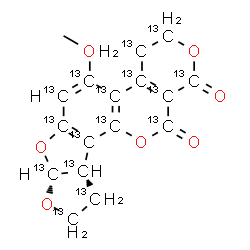 ChemSpider 2D Image | Aflatoxin G2-13C17 | C13C16H14O7