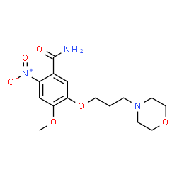 ChemSpider 2D Image | 4-Methoxy-5-(3-morpholinopropoxy)-2-nitrobenzamide | C15H21N3O6