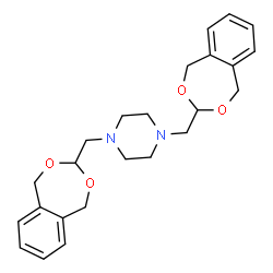 ChemSpider 2D Image | 1,4-Bis(1,5-dihydro-2,4-benzodioxepin-3-ylmethyl)piperazine | C24H30N2O4