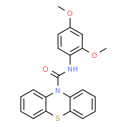 ChemSpider 2D Image | N-(2,4-Dimethoxyphenyl)-10H-phenothiazine-10-carboxamide | C21H18N2O3S