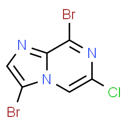 ChemSpider 2D Image | 3,8-Dibromo-6-chloroimidazo[1,2-a]pyrazine | C6H2Br2ClN3
