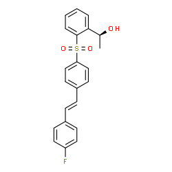 ChemSpider 2D Image | (1S)-1-[2-({4-[(E)-2-(4-Fluorophenyl)vinyl]phenyl}sulfonyl)phenyl]ethanol | C22H19FO3S
