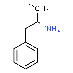 ChemSpider 2D Image | 1-Phenyl-2-(3-~13~C)propan(~15~N)amine | C813CH1315N
