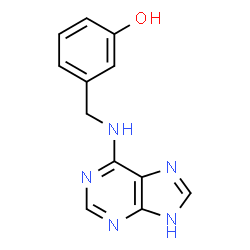 ChemSpider 2D Image | 3-[(3H-Purin-6-ylamino)methyl]phenol | C12H11N5O