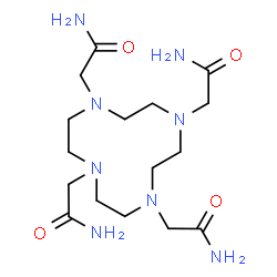 ChemSpider 2D Image | 1,4,7,10-tetrakis(carbamoylmethyl)-1,4,7,10-tetraazacyclododecane | C16H32N8O4