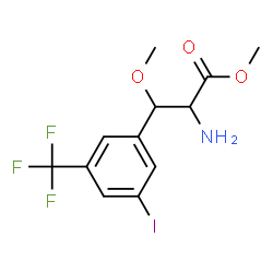 ChemSpider 2D Image | Methyl 3-iodo-beta-methoxy-5-(trifluoromethyl)phenylalaninate | C12H13F3INO3