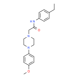 ChemSpider 2D Image | N-(4-ethylphenyl)-2-[4-(4-methoxyphenyl)piperazin-1-yl]acetamide | C21H27N3O2