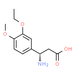 ChemSpider 2D Image | (3S)-3-Amino-3-(3-ethoxy-4-methoxyphenyl)propanoic acid | C12H17NO4