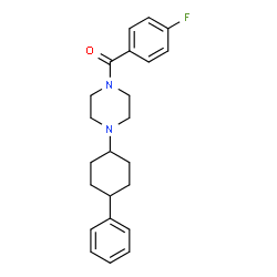 ChemSpider 2D Image | (4-Fluorophenyl)[4-(4-phenylcyclohexyl)-1-piperazinyl]methanone | C23H27FN2O