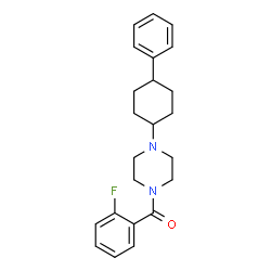 ChemSpider 2D Image | (2-Fluorophenyl)[4-(4-phenylcyclohexyl)-1-piperazinyl]methanone | C23H27FN2O