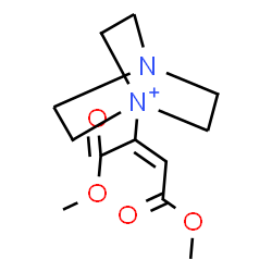 ChemSpider 2D Image | 1-[(2E)-1,4-Dimethoxy-1,4-dioxo-2-buten-2-yl]-4-aza-1-azoniabicyclo[2.2.2]octane | C12H19N2O4