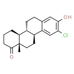 ChemSpider 2D Image | (4aS,4bR,10bS,12aS)-9-Chloro-8-hydroxy-12a-methyl-3,4,4a,4b,5,6,10b,11,12,12a-decahydro-1(2H)-chrysenone | C19H23ClO2