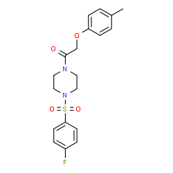 ChemSpider 2D Image | 1-[4-(4-Fluoro-benzenesulfonyl)-piperazin-1-yl]-2-p-tolyloxy-ethanone | C19H21FN2O4S