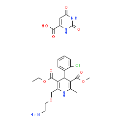 ChemSpider 2D Image | AMLODIPINE OROTATE | C25H29ClN4O9