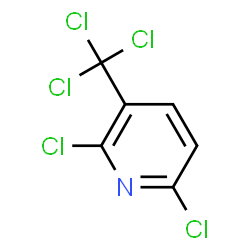 ChemSpider 2D Image | 2,6-Dichloro-3-(trichloromethyl)pyridine | C6H2Cl5N