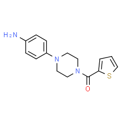 ChemSpider 2D Image | [4-(4-Aminophenyl)-1-piperazinyl](2-thienyl)methanone | C15H17N3OS