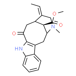 ChemSpider 2D Image | Methyl (16R,19E)-3-oxovobasan-17-oate | C21H24N2O3