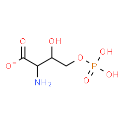 ChemSpider 2D Image | 2-Amino-3-hydroxy-4-(phosphonooxy)butanoate | C4H9NO7P