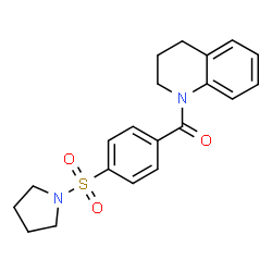 ChemSpider 2D Image | 3,4-Dihydro-1(2H)-quinolinyl[4-(1-pyrrolidinylsulfonyl)phenyl]methanone | C20H22N2O3S