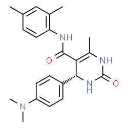 ChemSpider 2D Image | (4R)-4-[4-(Dimethylamino)phenyl]-N-(2,4-dimethylphenyl)-6-methyl-2-oxo-1,2,3,4-tetrahydro-5-pyrimidinecarboxamide | C22H26N4O2