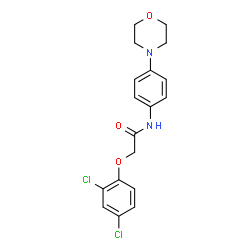 ChemSpider 2D Image | 2-(2,4-Dichlorophenoxy)-N-[4-(4-morpholinyl)phenyl]acetamide | C18H18Cl2N2O3