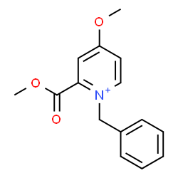 ChemSpider 2D Image | 1-Benzyl-4-methoxy-2-(methoxycarbonyl)pyridinium | C15H16NO3
