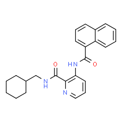 ChemSpider 2D Image | N-(Cyclohexylmethyl)-3-(1-naphthoylamino)-2-pyridinecarboxamide | C24H25N3O2
