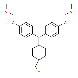 ChemSpider 2D Image | 1,1'-{[4-(Fluoromethyl)cyclohexylidene]methylene}bis[4-(methoxymethoxy)benzene] | C24H29FO4