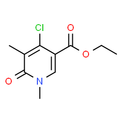 ChemSpider 2D Image | Ethyl 4-chloro-1,5-dimethyl-6-oxo-1,6-dihydro-3-pyridinecarboxylate | C10H12ClNO3