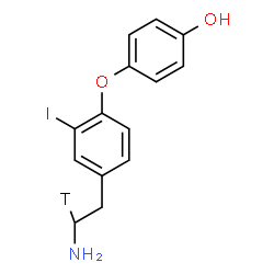 ChemSpider 2D Image | 4-{4-[2-Amino(2-~3~H_1_)ethyl]-2-iodophenoxy}phenol | C14H13TINO2