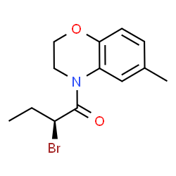 ChemSpider 2D Image | (2S)-2-Bromo-1-(6-methyl-2,3-dihydro-4H-1,4-benzoxazin-4-yl)-1-butanone | C13H16BrNO2