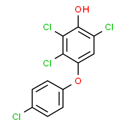 ChemSpider 2D Image | 2,3,6-Trichloro-4-(4-chlorophenoxy)phenol | C12H6Cl4O2