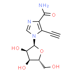 ChemSpider 2D Image | 5-Ethynyl-1-(alpha-D-ribofuranosyl)-1H-imidazole-4-carboxamide | C11H13N3O5