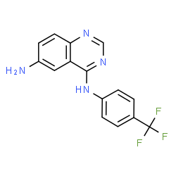 ChemSpider 2D Image | N4-(4-(Trifluoromethyl)phenyl)quinazoline-4,6-diamine | C15H11F3N4