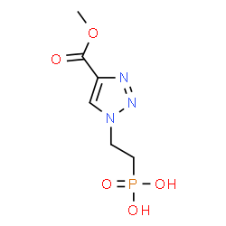 ChemSpider 2D Image | {2-[4-(Methoxycarbonyl)-1H-1,2,3-triazol-1-yl]ethyl}phosphonic acid | C6H10N3O5P