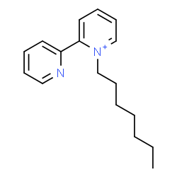 ChemSpider 2D Image | 1-Heptyl-2-(2-pyridinyl)pyridinium | C17H23N2