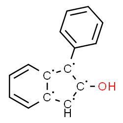 ChemSpider 2D Image | 2-Hydroxy-1-phenyl-2,3-dihydro-1H-indene-1,2,3,3a,7a-pentayl | C15H11O