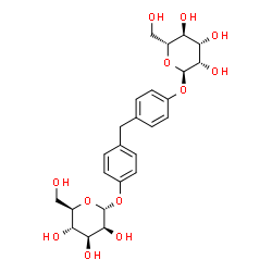 ChemSpider 2D Image | 4-[4-(alpha-D-Mannopyranosyloxy)benzyl]phenyl alpha-D-mannopyranoside | C25H32O12