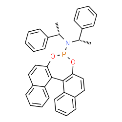 ChemSpider 2D Image | N,N-Bis[(1S)-1-phenylethyl]dinaphtho[2,1-d:1',2'-f][1,3,2]dioxaphosphepin-4-amine | C36H30NO2P