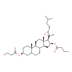 ChemSpider 2D Image | (3beta,16beta,22R)-20,22-Epoxycholestane-3,16-diyl dibutanoate | C35H58O5