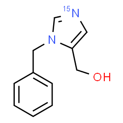 ChemSpider 2D Image | [1-Benzyl(3-~15~N)-1H-imidazol-5-yl]methanol | C11H12N15NO
