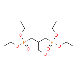 ChemSpider 2D Image | Tetraethyl [2-(hydroxymethyl)-1,3-propanediyl]bis(phosphonate) | C12H28O7P2