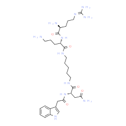 ChemSpider 2D Image | N~5~-(Diaminomethylene)-L-ornithyl-N-(5-{[N~2~-(1H-indol-3-ylacetyl)-L-asparaginyl]amino}pentyl)-L-ornithinamide | C30H49N11O5